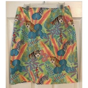Vintage Jungle Print Leggiadro Skirt Size 6